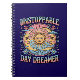 Unstoppable Daydreamer Sun Moon Retro Design  ノートブック