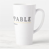 UNSTOPPABLE Minimal Motivation Quote T-Shirt カフェラテマグ (右)