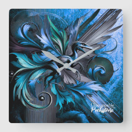 Unstoppable Raptor – Fuel Strength, Rule the Wild スクエア壁時計