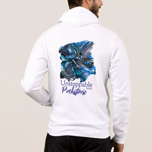 Unstoppable Raptor – Fuel Strength, Rule the Wild パーカ (裏面)