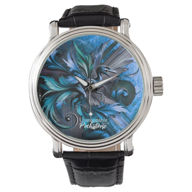 Unstoppable Raptor – Fuel Strength, Rule the Wild 腕時計 (正面)