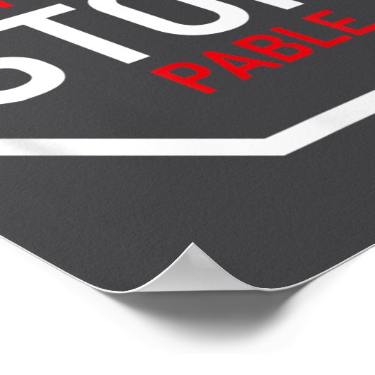 Unstoppable Stop Sign Motivation Strength Clever  ポスター (角)