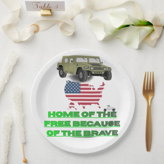 Unstoppable veterans ペーパープレート (ウェディング)