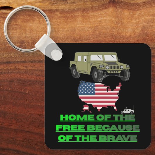 Unstoppable veterans black キーホルダー (正面)