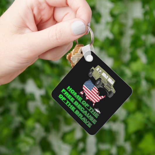 Unstoppable veterans black キーホルダー (手)