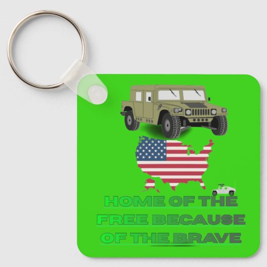 Unstoppable veterans bright green キーホルダー (正面)