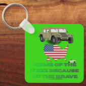 Unstoppable veterans bright green キーホルダー (正面)