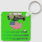 Unstoppable veterans bright green キーホルダー (裏面)