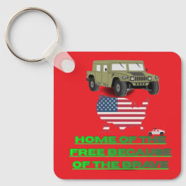 Unstoppable veterans bright red キーホルダー