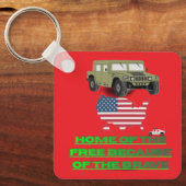 Unstoppable veterans bright red キーホルダー (正面)