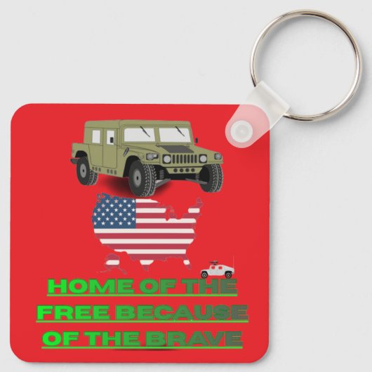 Unstoppable veterans bright red キーホルダー (裏面)