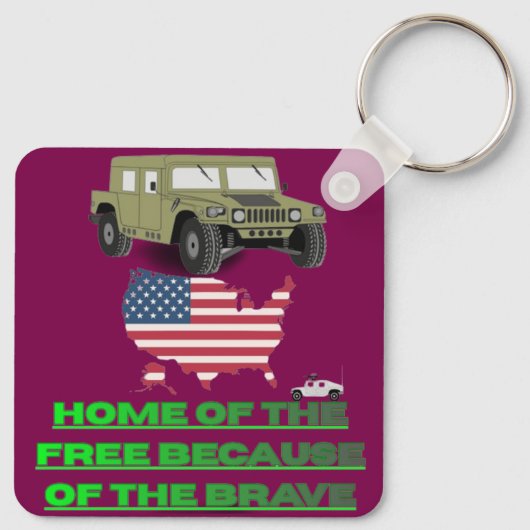 Unstoppable veterans wine colored キーホルダー (裏面)