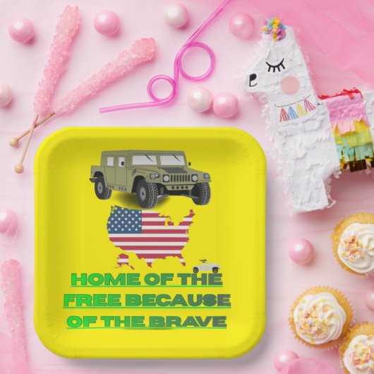 Unstoppable veterans yellow ペーパープレート (パーティー)