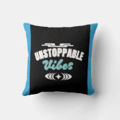 Unstoppable vibes, positive energy Throw Pillow  クッション (裏面)