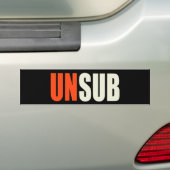 Unsubの未知数の主題 バンパーステッカー (車上)