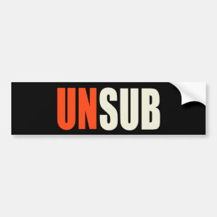 Unsubの未知数の主題 バンパーステッカー