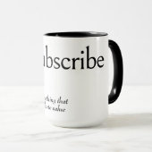「UNSUBSCRIBE」の辞書的定義 マグカップ (正面右)