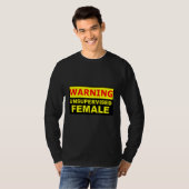 Unsupervised female WARNING Tシャツ (正面フル)