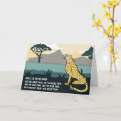 Untamed Cheetahグリーティングカード カード (黄色い花)