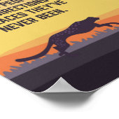 Untamed Cheetah Directions 14"x 11"アートプリント ポスター (角)