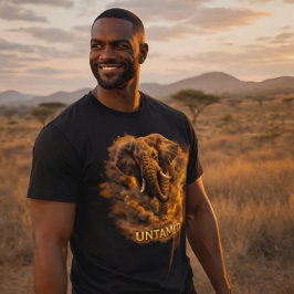 Untamed Elephant | African Wildlife Strength トライブレンドTシャツ