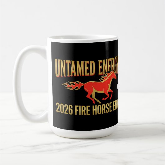 Untamed Energy 2026 Fire Horse Era Lunar New Year  コーヒーマグカップ (左)