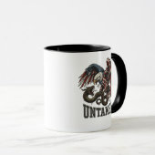 Untamed Patriotic Eagle and Snake Mug マグカップ (正面右)