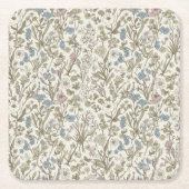 Untamed Petals スクエアペーパーコースター (正面)