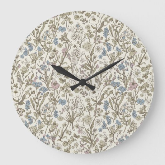 Untamed Petals ラージ壁時計 (正面)