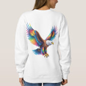 🦅✨ Untamed Spirit: The Rainbow Eagle of Freedom スウェットシャツ (裏面)
