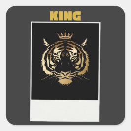 Untamed Tiger Sticker – Bold Wild Streetwear Graph スクエアシール