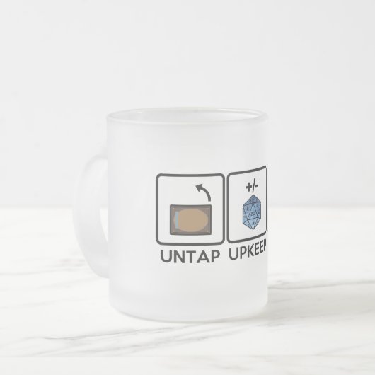 Untapの維持、引くことのマグ フロストグラスマグカップ (正面左)