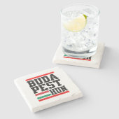 Untersetzer aus Marmor mit Koordinaten Retro-Style ストーンコースター (横)