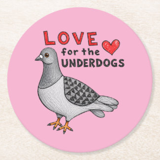 Untersetzer "Love for The Underdogs" ラウンドペーパーコースター