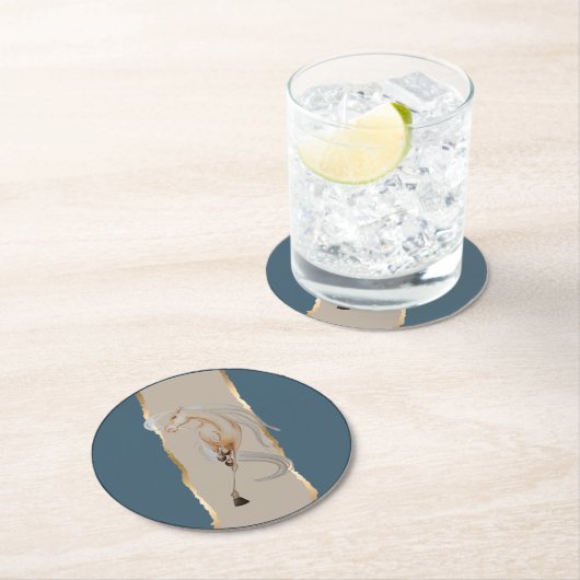 Untersetzer mit edlem Pferdemotiv ラウンドペーパーコースター (インサイチュ)