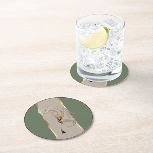 Untersetzer mit edlem Pferdemotiv ラウンドペーパーコースター (インサイチュ)