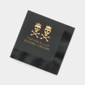 Until Death Do UsパートスカルXBones Crown Coule 箔ナプキン (左)