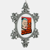 Until Death Do Us Part Classic Design スノーフレークピューターオーナメント (左)