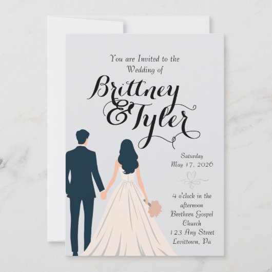 Until Forever-Brittney Wedding Invitation 招待状 (正面)