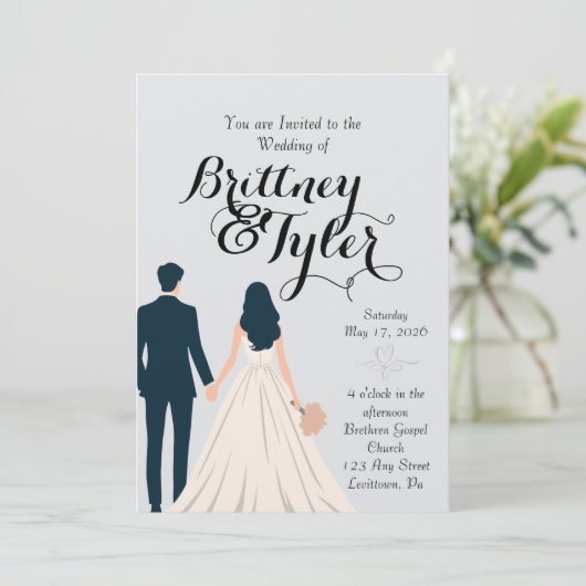 Until Forever-Brittney Wedding Invitation 招待状 (スタンド正面)