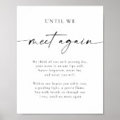 Until We Meet Again Memorial Poem Wedding Sign ポスター (正面)