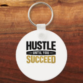 Until You Succeed – Minimal Gold Motivation Design キーホルダー (正面)