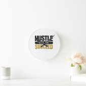 Until You Succeed – Minimal Gold Motivation Design ラウンド壁時計 (ホーム)