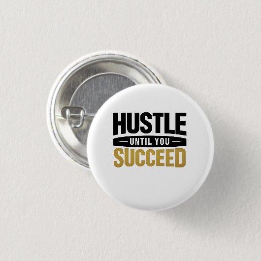 Until You Succeed – Minimal Gold Motivation Design 缶バッジ (正面&裏面)