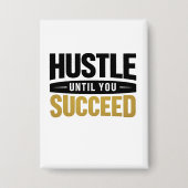 Until You Succeed – Minimal Gold Motivation Design 缶バッジ (正面)