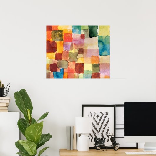 Untitled (1914) by Paul Klee ポスター (ホームオフィス)