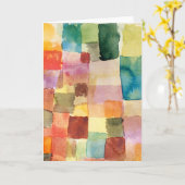 Untitled abstract watercolor squares - Paul Klee カード (黄色い花)