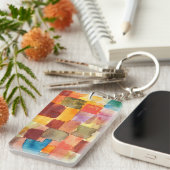 Untitled abstract watercolor squares - Paul Klee キーホルダー (正面右)