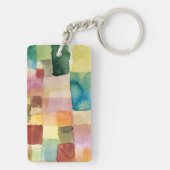 Untitled abstract watercolor squares - Paul Klee キーホルダー (裏面)