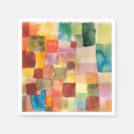 Untitled abstract watercolor squares - Paul Klee スタンダードカクテルナプキン